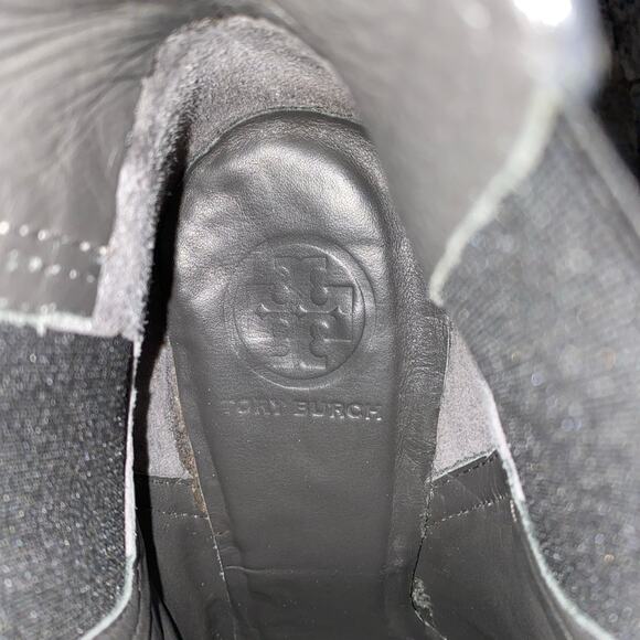 Sz 9 Tory Burch gray suede boots - Picture 8 of 12
